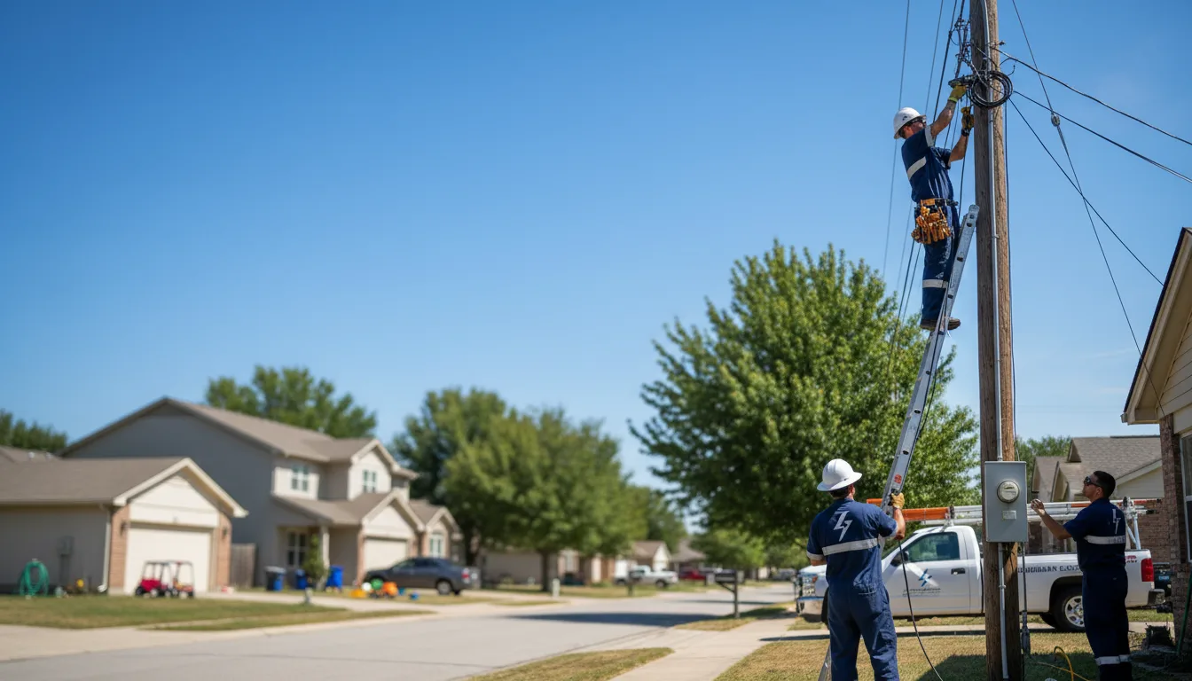 Residential electrician providing installation services in Center Ridge, AR